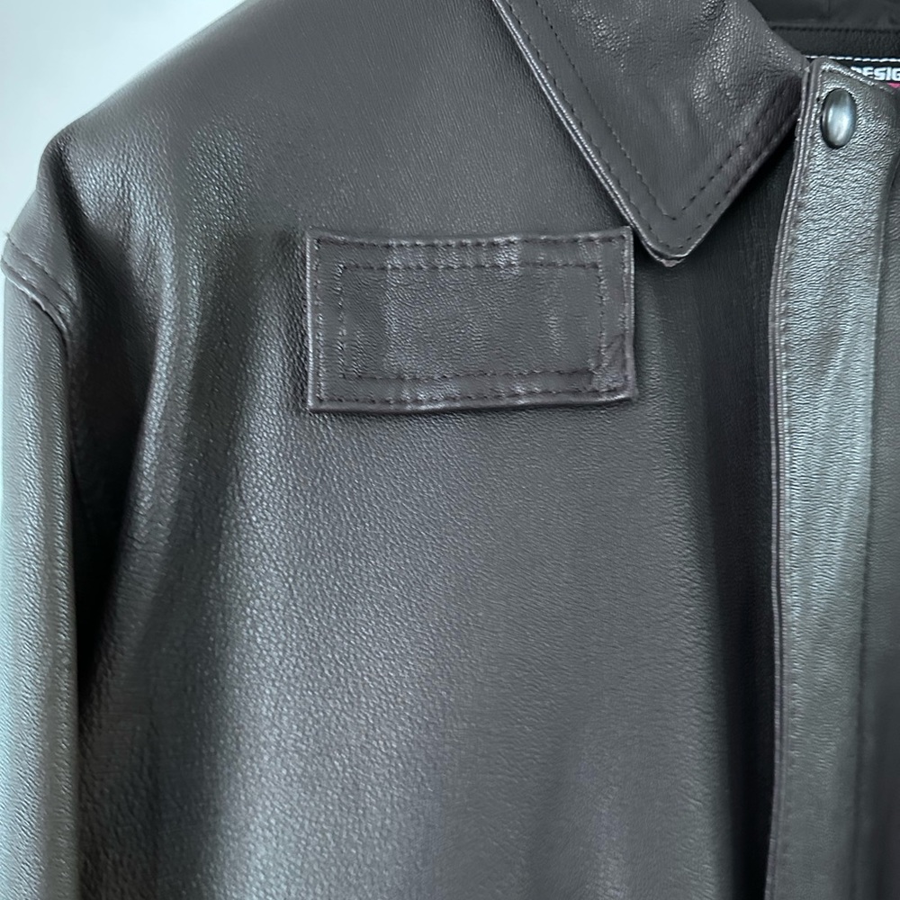 Brown, size L, leather jacket, pilot, Italian Air Force - Picture 12 of 16